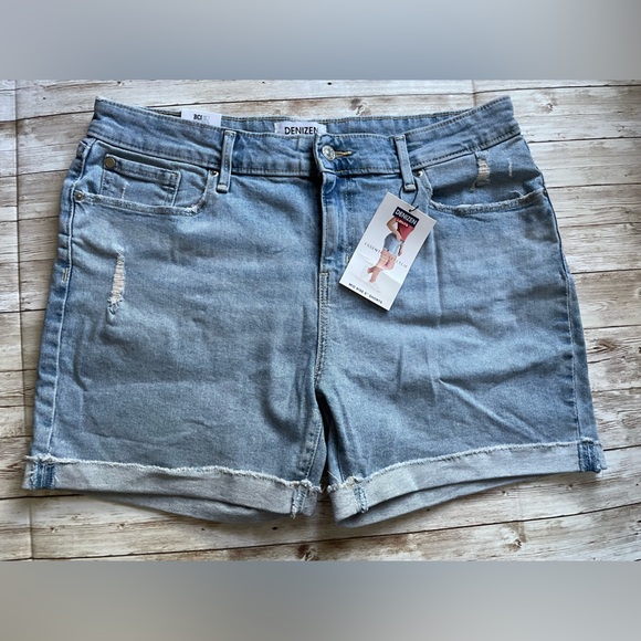 🆕 Denizen by Levi’s Women’s Mid Length Denim Jeans Shorts 31W 12 Large - Picture 8 of 16